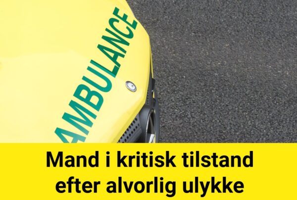 Mand i kritisk tilstand efter alvorlig ulykke
