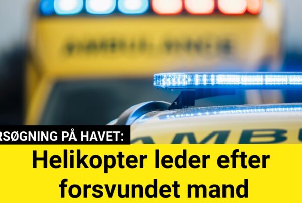 Helikopter leder efter forsvundet mand
