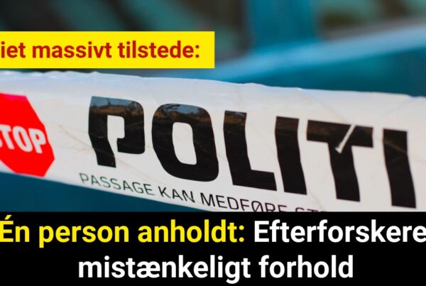 Én person anholdt: Efterforskere mistænkeligt forhold