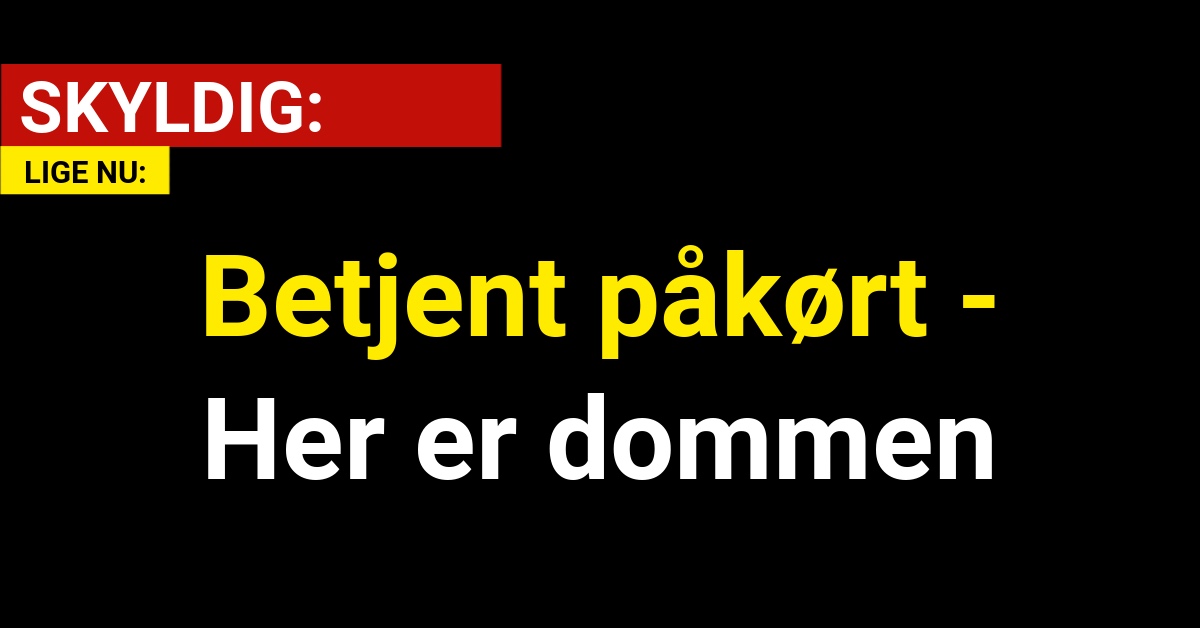 Skyldig: Betjent påkørt - Her er dommen