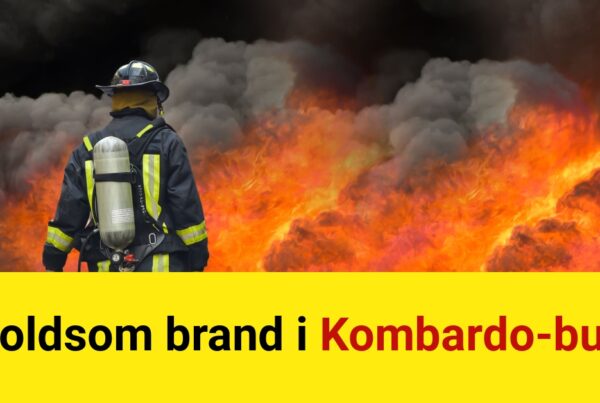 Voldsom brand i Kombardo-bus