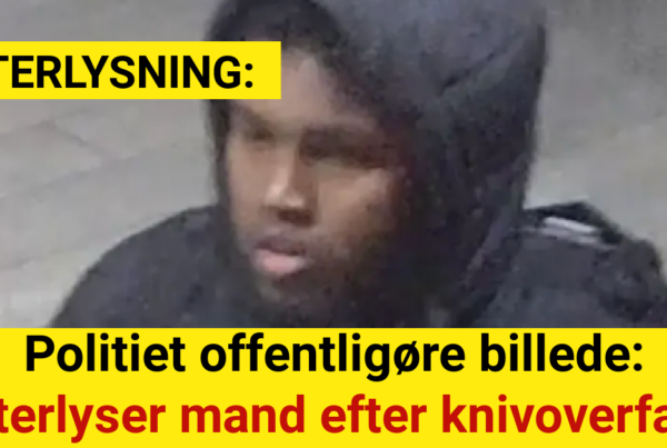 Politiet offentligøre billede: Efterlyser mand efter knivoverfald
