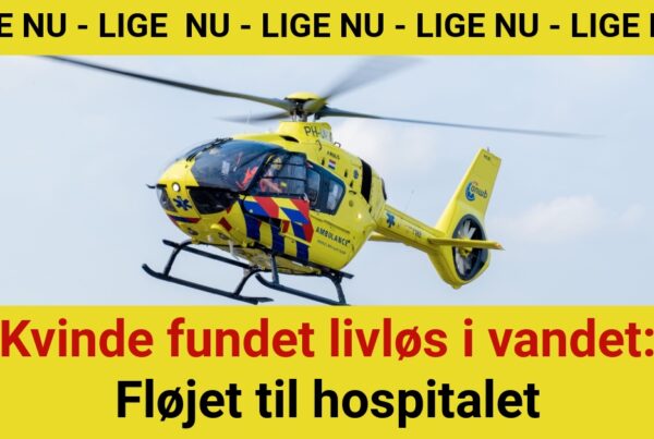 Kvinde fundet livløs i vandet: Fløjet til hospitalet