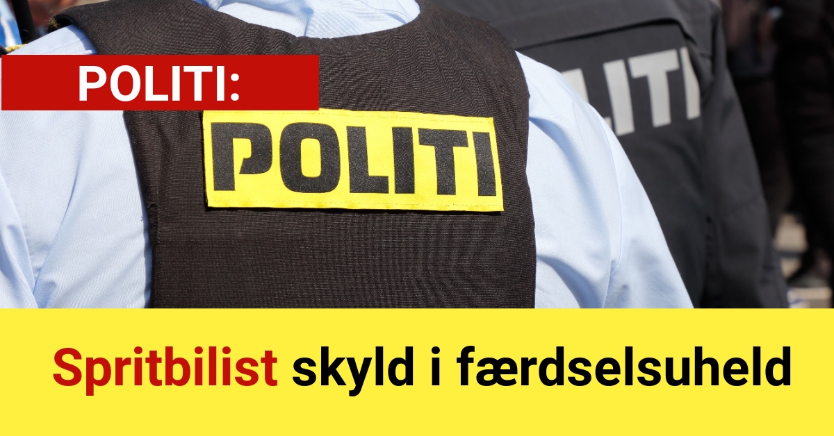 Spritbilist skyld i færdselsuheld