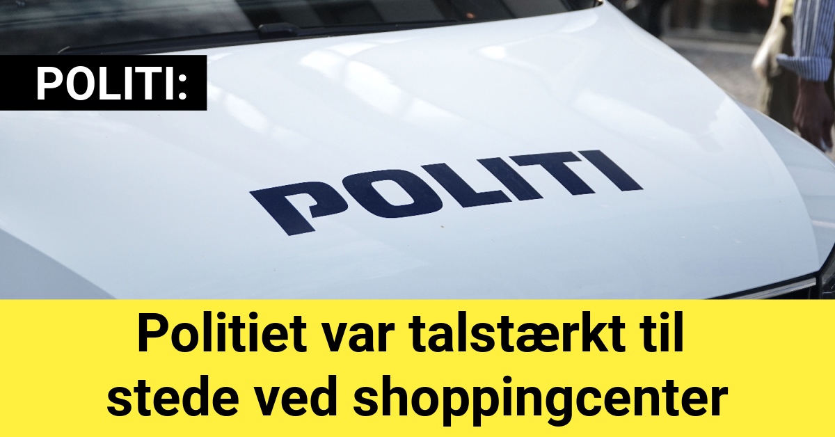 Politiet var talstærkt til stede ved shoppingcenter