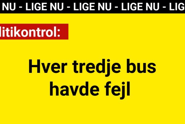 Politikontrol: Hver tredje bus havde fejl