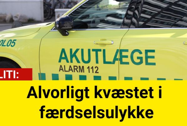 Alvorligt kvæstet i færdselsulykke