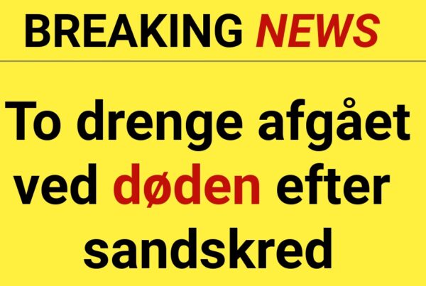BREAKING: To drenge afgået ved døden efter sandskred