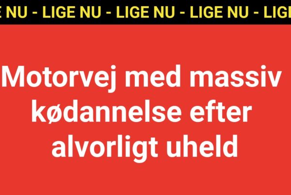 Motorvej med massiv kødannelse efter alvorligt uheld