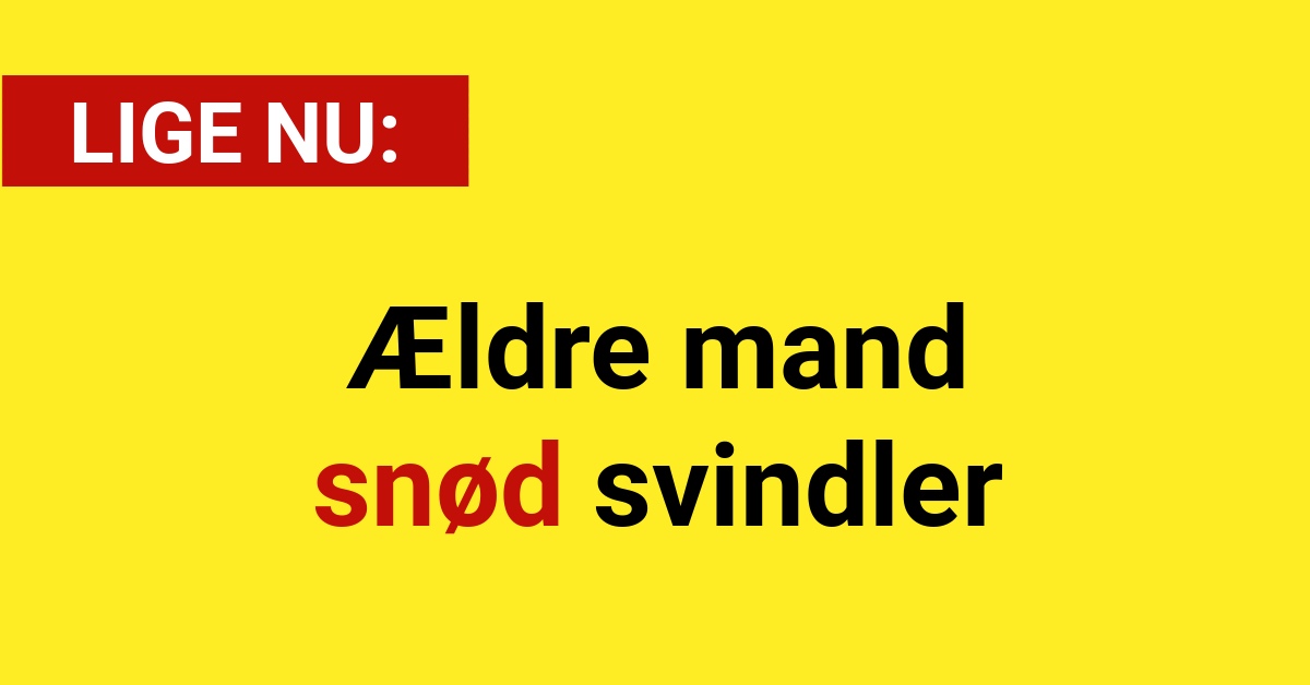 Ældre mand snød svindler