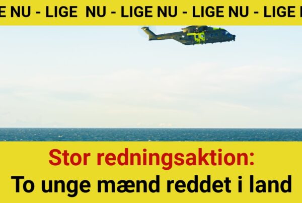 Stor redningsaktion ved Hvide Sande: To unge mænd reddet i land