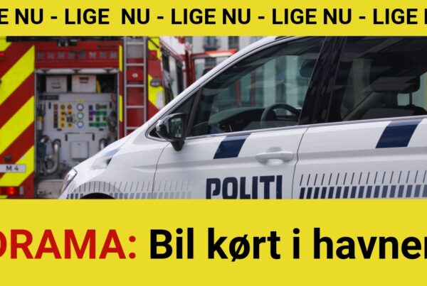 DRAMA: Bil kørt i havnen