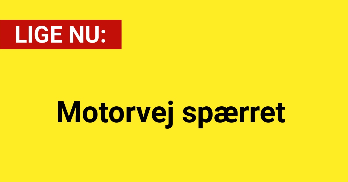 Motorvej spærret