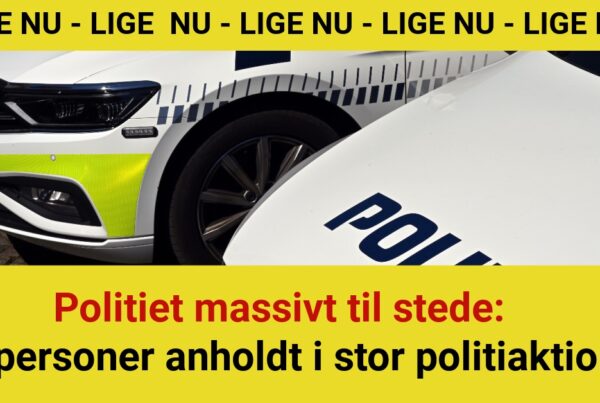 Politiet massivt til stede: To personer anholdt i stor politiaktion