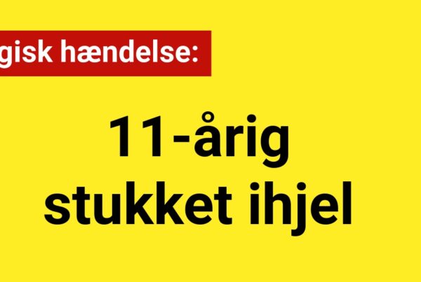 Tragisk hændelse: 11-årig stukket ihjel