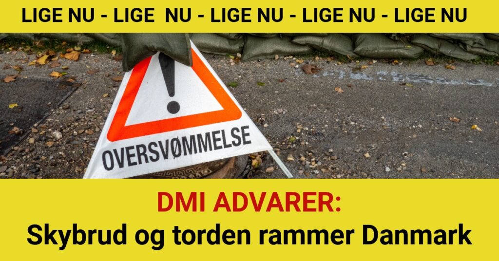 DMI ADVARER: Skybrud og torden rammer Danmark