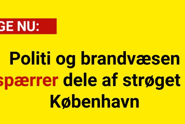 Politi og brandvæsen spærrer dele af strøget i København