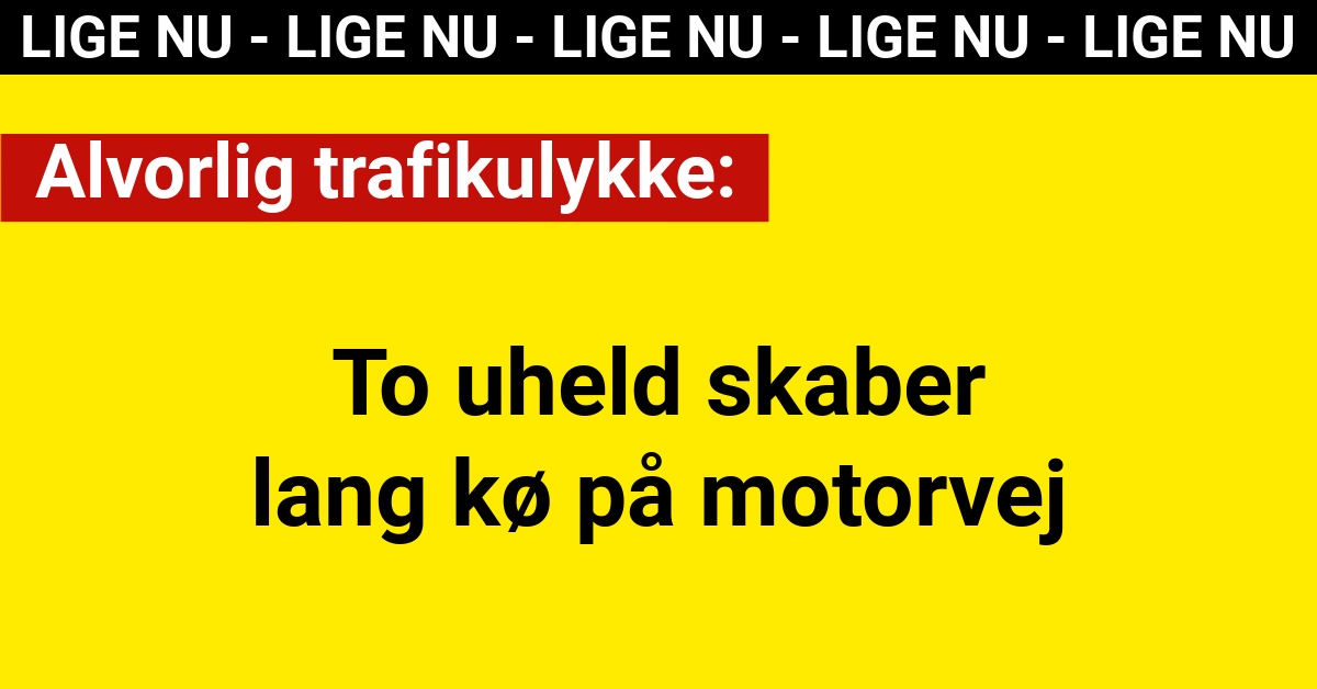 To uheld skaber lang kø på motorvej