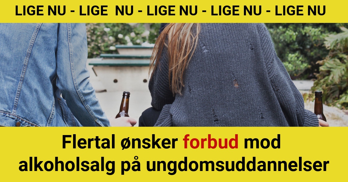 Flertal ønsker forbud mod alkoholsalg på ungdomsuddannelser