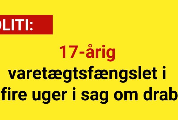 17-årig varetægtsfængslet i fire uger i sag om drab