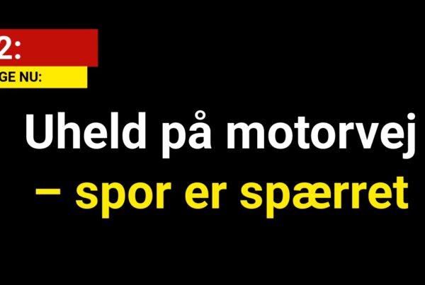 Uheld på motorvej – spor er spærret