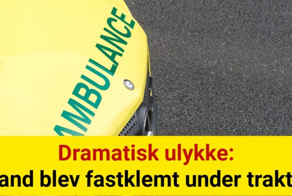 Dramatisk ulykke: Mand blev fastklemt under traktor