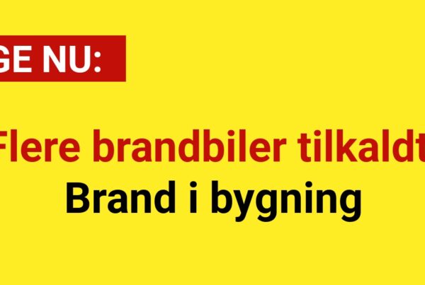 Flere brandbiler tilkaldt: Brand i bygning