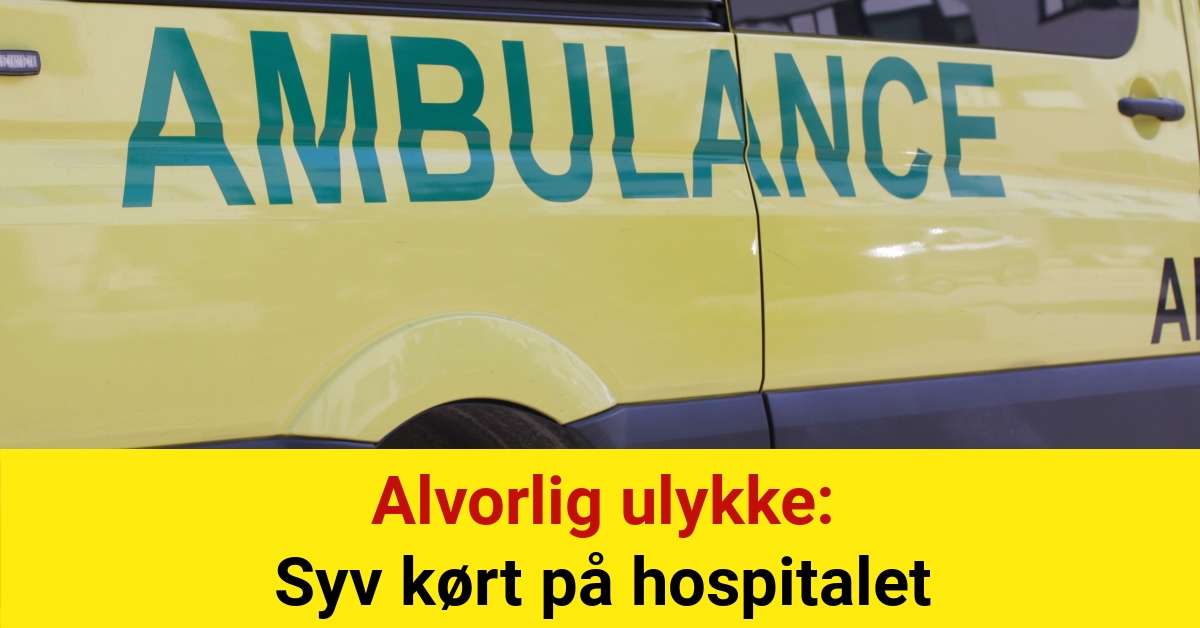 Alvorlig ulykke: Syv kørt på hospitalet