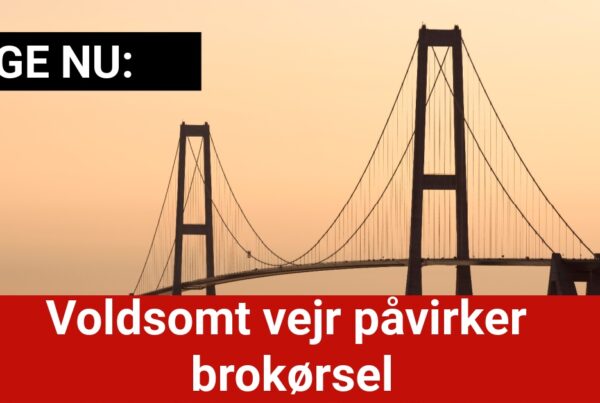 Voldsomt vejr påvirker brokørsel