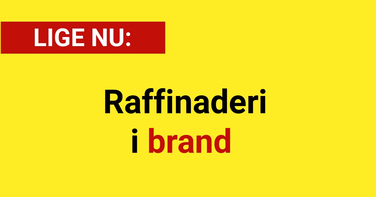 Brand på raffinaderi i Fredericia