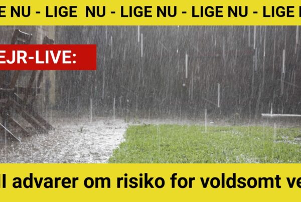DMI advarer om risiko for voldsomt vejr
