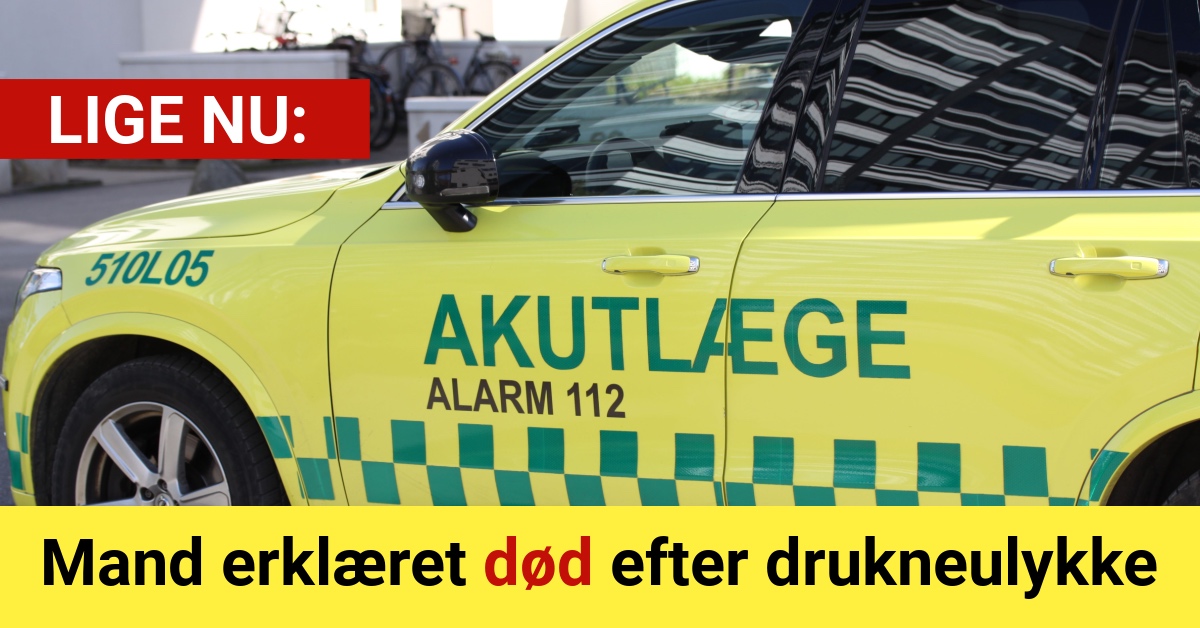 Mand erklæret død efter drukneulykke