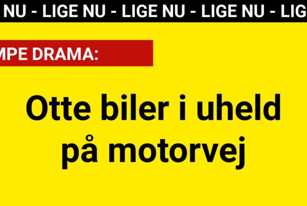 Otte biler i uheld på motorvej