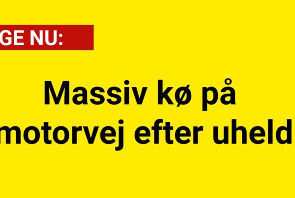 Massiv kø på motorvej efter uheld