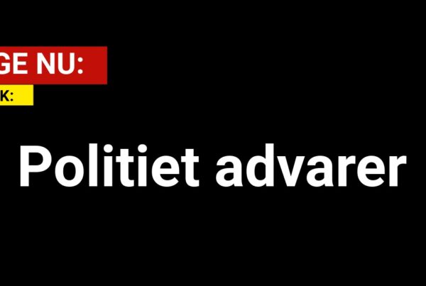 LIGE NU: Politiet advarer