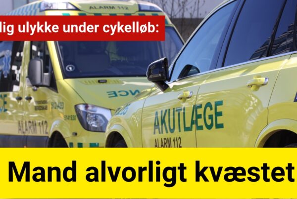 Alvorlig ulykke under cykelløb: Mand alvorligt kvæstet