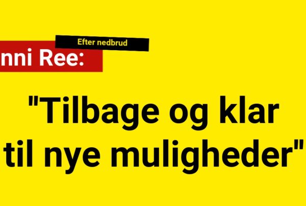 Efter nedbrud: Nu er Janni Ree tilbage og klar til nye muligheder