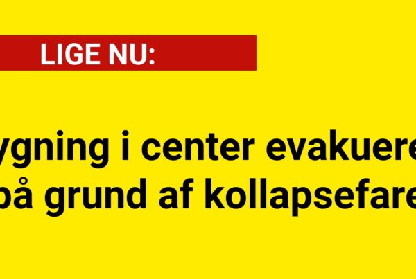 Bygning i center evakueret på grund af kollapsefare