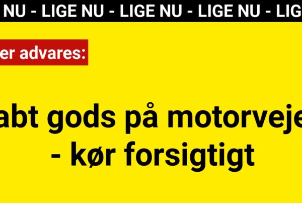 Bilister advares: Tabt gods på motorvejen - kør forsigtigt