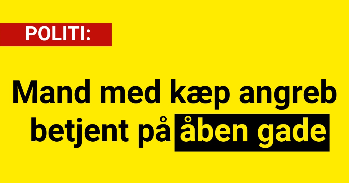 Mand med kæp angreb betjent på åben gade