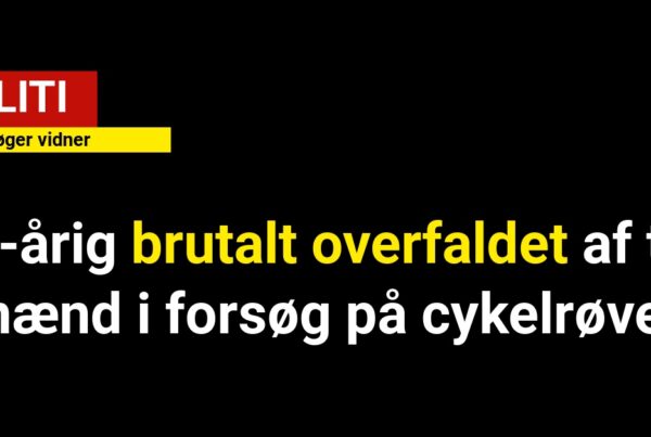 17-årig brutalt overfaldet af tre mænd i forsøg på cykelrøveri
