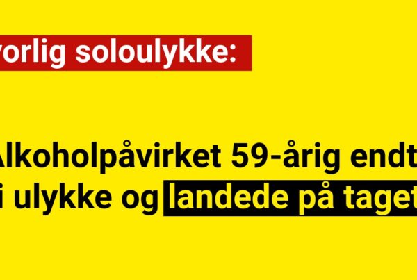 Alkoholpåvirket 59-årig endte i soloulykke: landede på taget