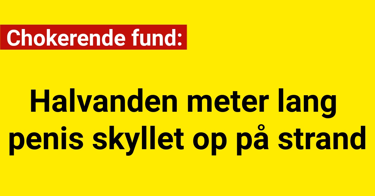 Chokerende fund: Halvanden meter lang penis skyllet op på strand