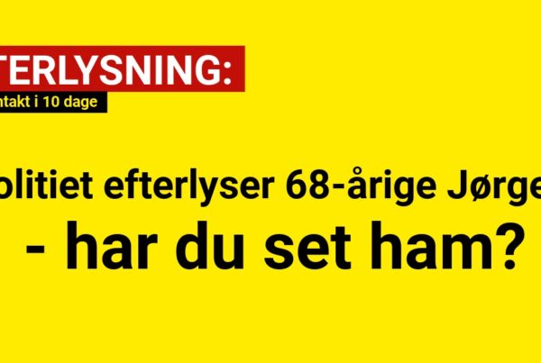 Politiet efterlyser 68-årige Jørgen: Ingen kontakt i 10 dage - har du set ham?
