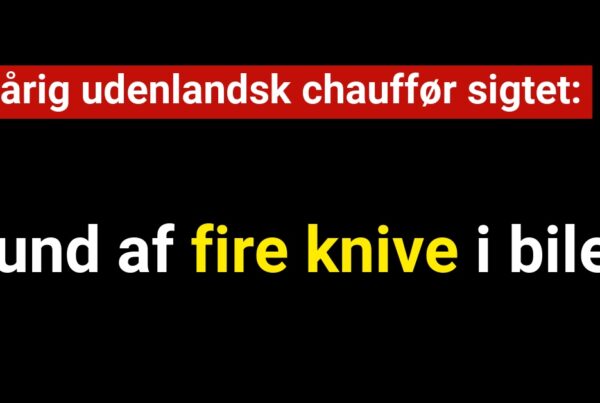 23-årig udenlandsk chauffør sigtet og bøde pålagt efter fund af fire knive