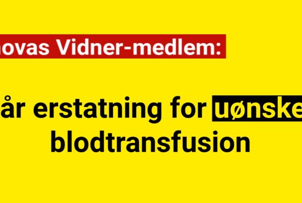 Jehovas Vidner-medlem får erstatning for uønsket blodtransfusion