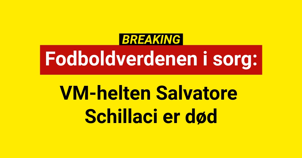 Fodboldverdenen i sorg: VM-helten Salvatore Schillaci er død