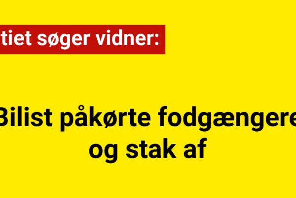 Bilist påkørte fodgængere og stak af – Politiet søger vidner