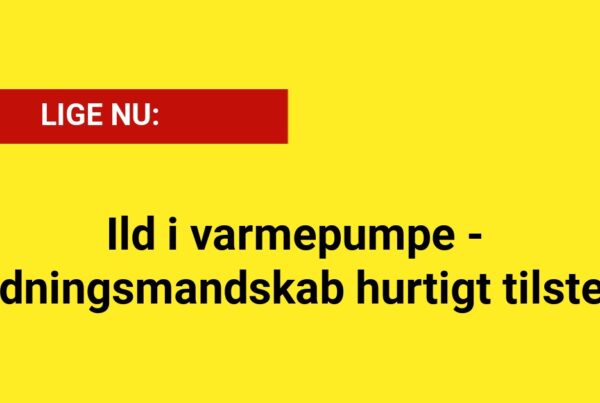 LIGE NU: Ild i varmepumpe - Redningsmandskab hurtigt tilstede