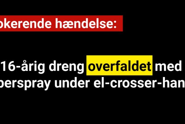 Chokerende hændelse: 16-årig dreng overfaldet med peberspray under el-crosser-handel